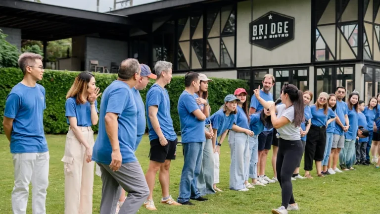 Team activity outdoors